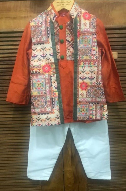 Short Kurta with Jacket and Chudidar - Kirti Agarwal