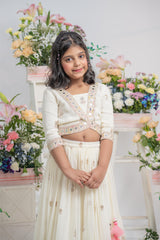 Stunning Embroidered Top And Lehenga