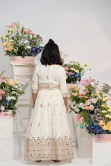 Stunning Embroidered Top And Lehenga