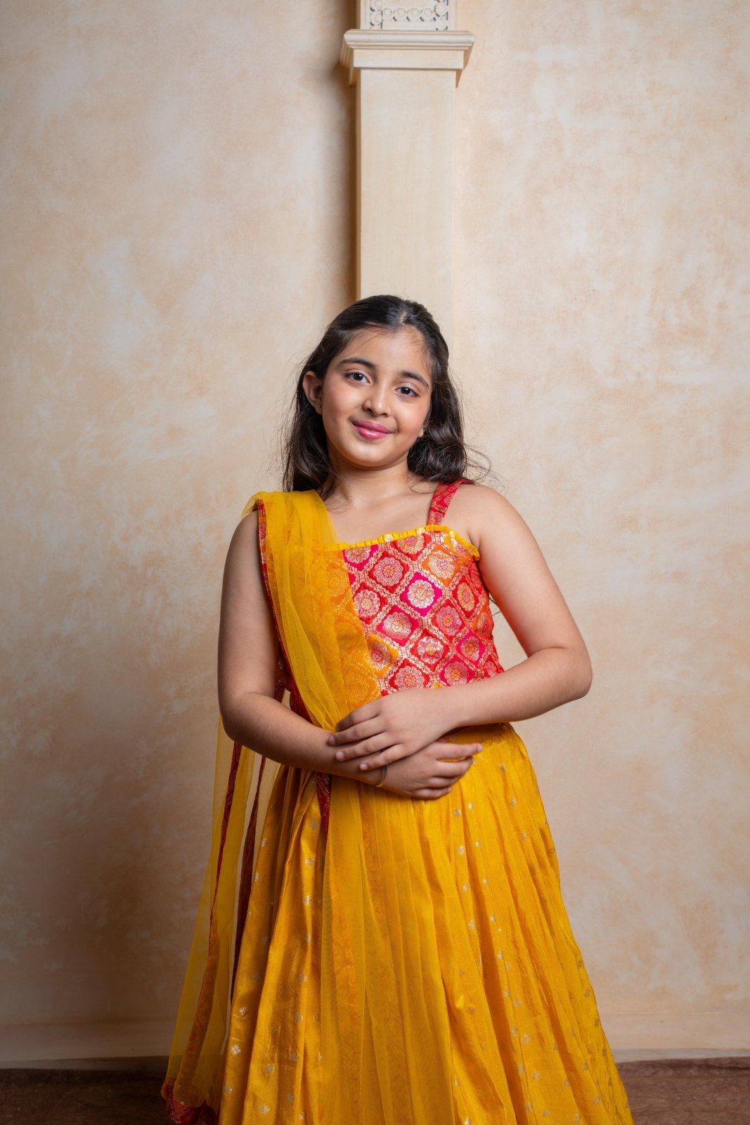 Brocade Top With Lehenga And Dupatta - Kirti Agarwal