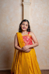 Brocade Top With Lehenga And Dupatta - Kirti Agarwal