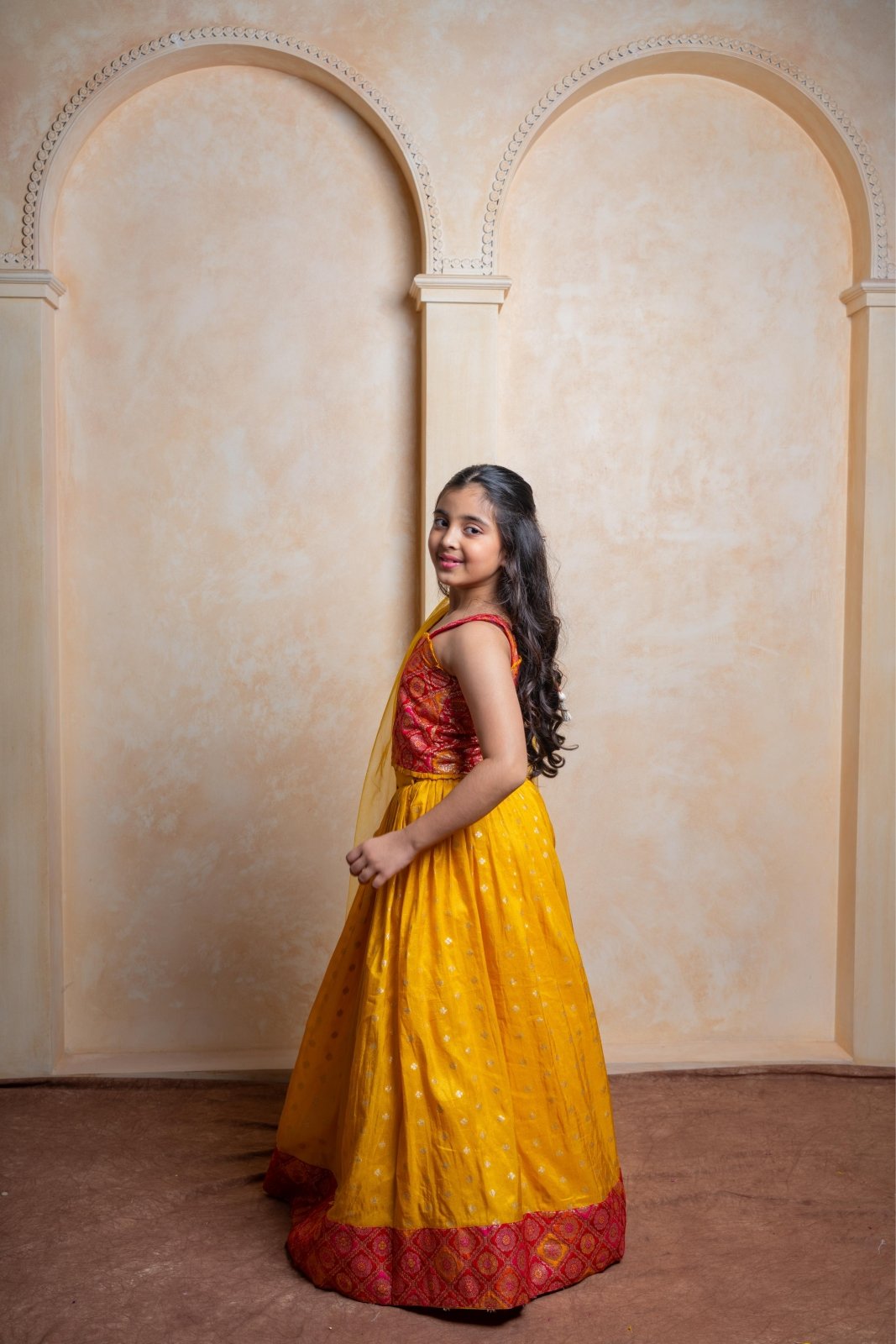 Brocade Top With Lehenga And Dupatta - Kirti Agarwal