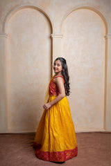 Brocade Top With Lehenga And Dupatta - Kirti Agarwal