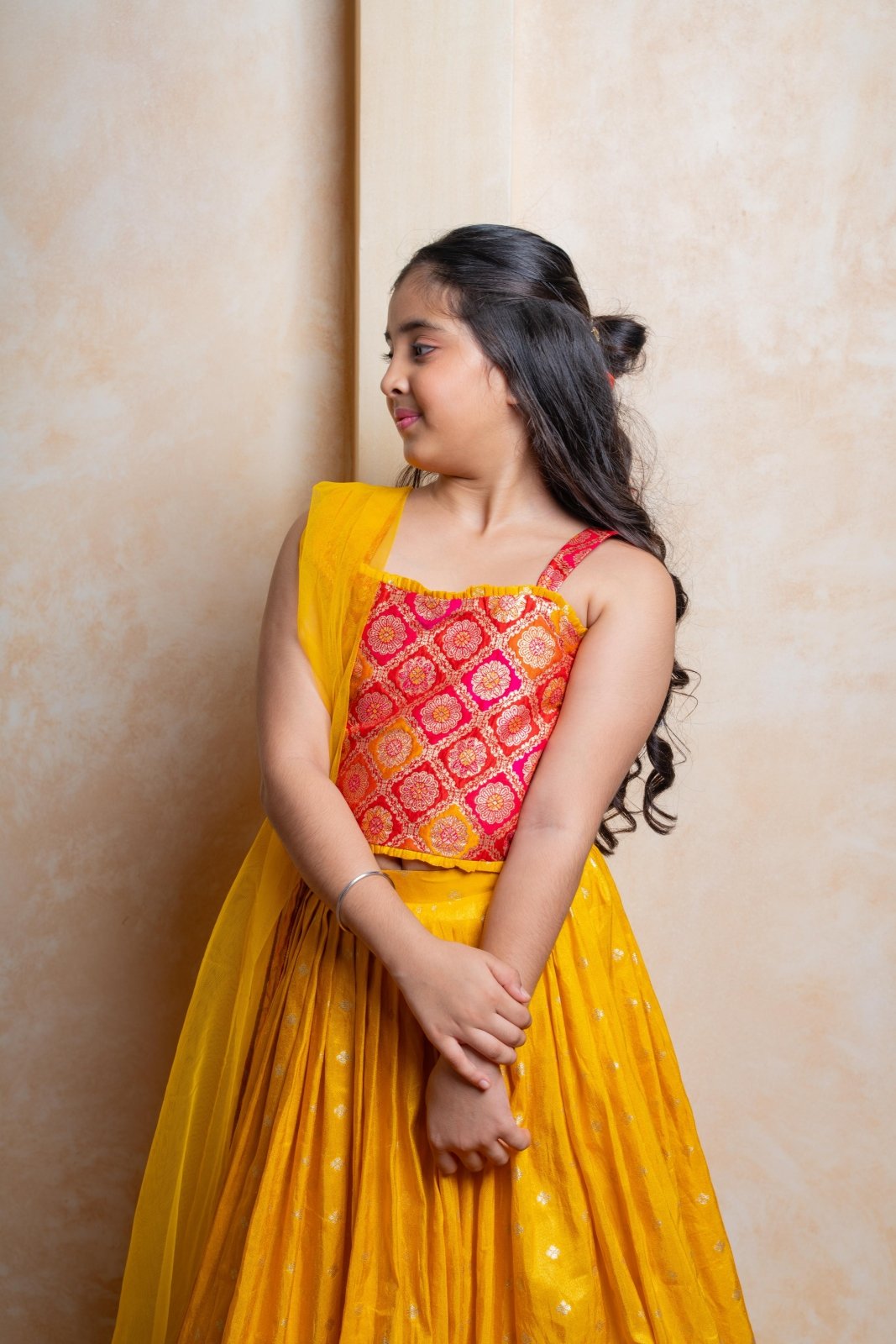 Brocade Top With Lehenga And Dupatta - Kirti Agarwal