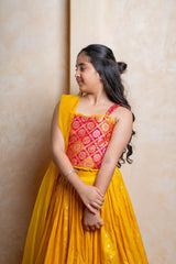 Brocade Top With Lehenga And Dupatta - Kirti Agarwal