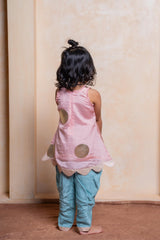 Charming crepe kurti with silk dhoti pants – a stylish and comfortable festive outfit for your little girl - Kirti Agarwal
