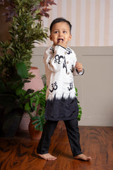 Dual Tone Printed Embellished Kurta And Pyjama - Kirti Agarwal