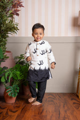 Dual Tone Printed Embellished Kurta And Pyjama - Kirti Agarwal