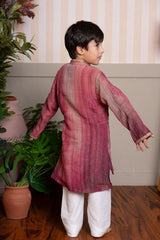 Elegant maroon - pink kurta set with golden detailing – perfect for festive celebrations. - Kirti Agarwal