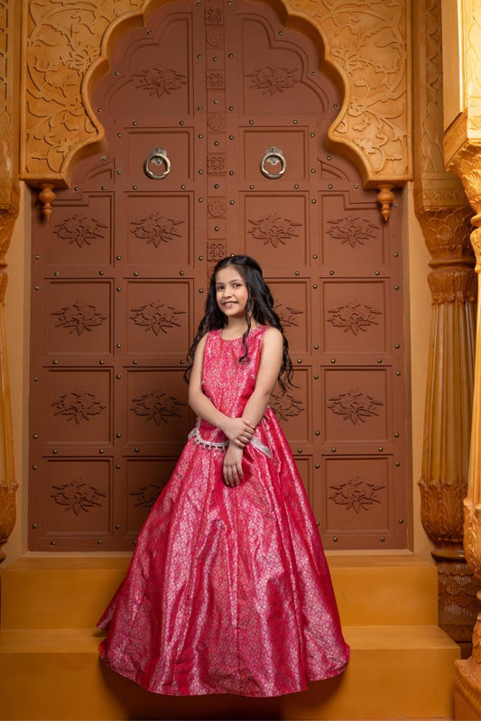Elegant Pink Banarasi Pocket Lehenga – Traditional grace with a modern twist! - Kirti Agarwal