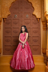 Elegant Pink Banarasi Pocket Lehenga – Traditional grace with a modern twist! - Kirti Agarwal