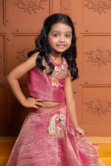 Handcrafted Tissue Silk lehenga choli – a perfect festive pick for your little princess! - Kirti Agarwal