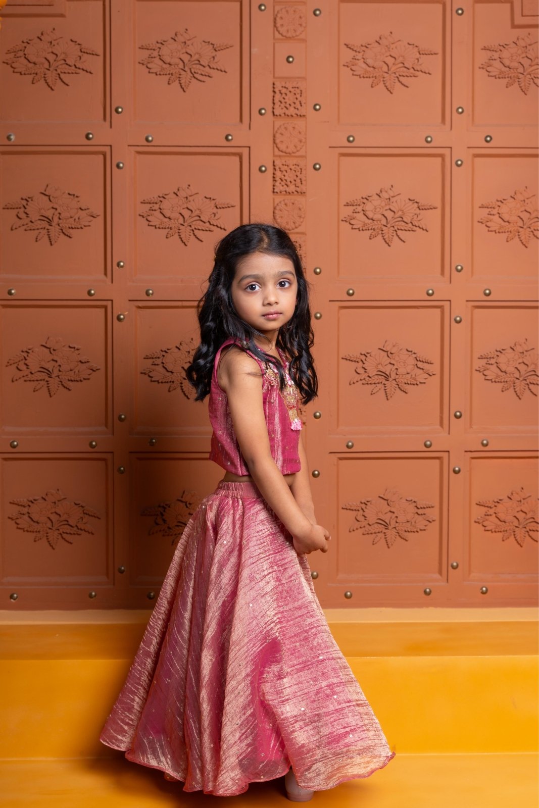 Handcrafted Tissue Silk lehenga choli – a perfect festive pick for your little princess! - Kirti Agarwal
