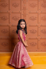 Handcrafted Tissue Silk lehenga choli – a perfect festive pick for your little princess! - Kirti Agarwal