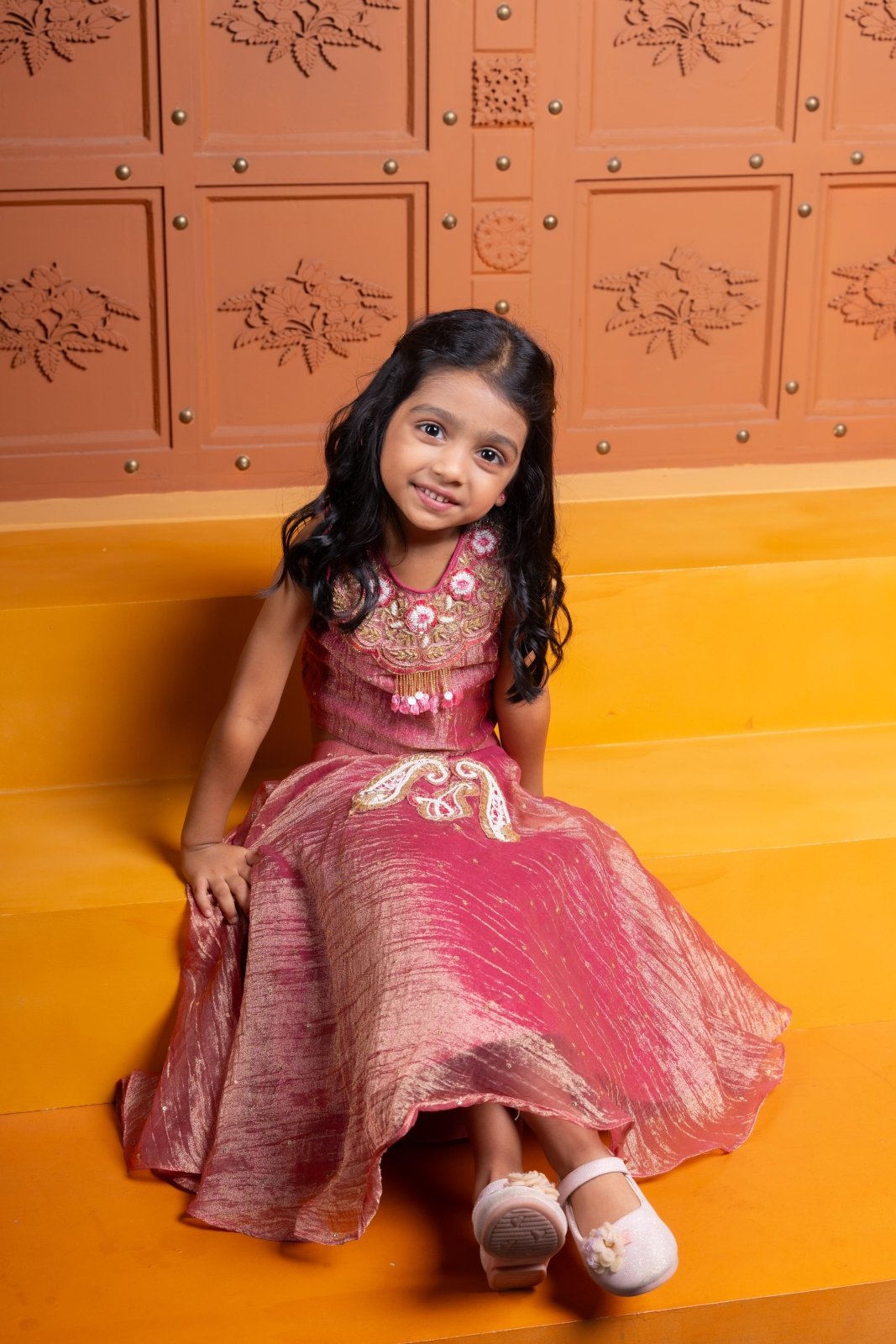 Handcrafted Tissue Silk lehenga choli – a perfect festive pick for your little princess! - Kirti Agarwal