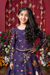 Peplum Perfection: A stunning floral - printed peplum top with a matching lehenga for a regal yet trendy look! - Kirti Agarwal