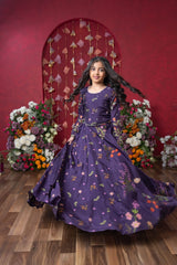 Peplum Perfection: A stunning floral - printed peplum top with a matching lehenga for a regal yet trendy look! - Kirti Agarwal