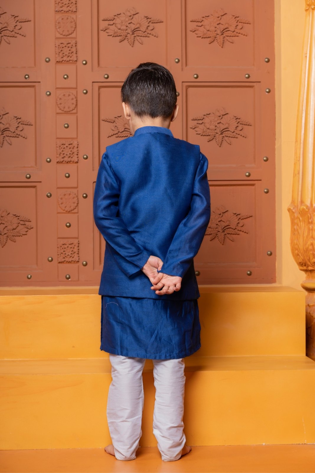 Pin Tuck Detailed Kurta With Embroidered Jacket And Pyjama - Kirti Agarwal