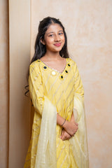 Radiant yellow Anarkali set – a festive - ready ethnic ensemble for your little sunshine - Kirti Agarwal