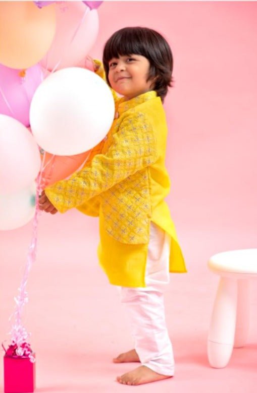 Attached Jacket Style Kurta with Pyjama - Kirti Agarwal