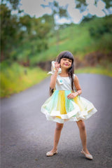 Big Stylish Bow With Pleated Embroidered Frock - Kirti Agarwal