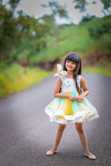 Big Stylish Bow With Pleated Embroidered Frock - Kirti Agarwal