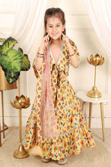 Cotton printed lace work top with Lahenga - Kirti Agarwal