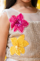 Elegant sequin work Top And Heavy Sequins Embroidered flower Lehenga - Kirti Agarwal