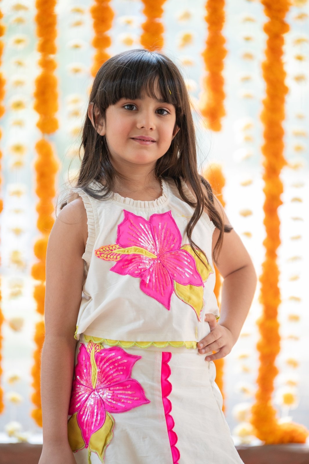 Exquisite Floral Embroidered Top And Lehenga With Potli Bag - Kirti Agarwal