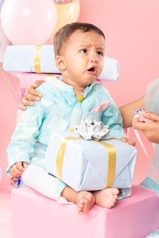 Floral Thread And Sequins Embroidered Blue Kurta With Dhoti - Kirti Agarwal