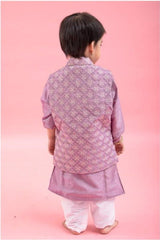 Heavy Embroidered Jacket with Silk Kurta and Chudidar - Kirti Agarwal