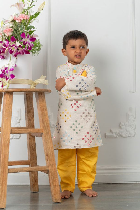 Multi thread colour abla kurta with pyjama - Kirti Agarwal