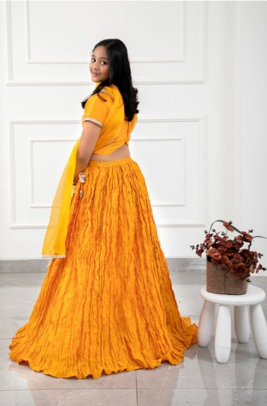 One off Shoulder sequin crop top with hand work embroidered Lahenga - Kirti Agarwal