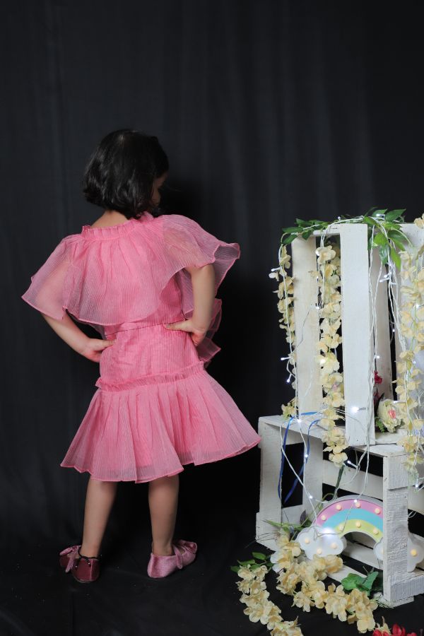 Pleated Frock with Smart Flower on Top - Kirti Agarwal