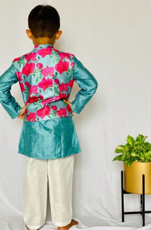 Slant Cut Bandi with Kurta and Pajama - Kirti Agarwal