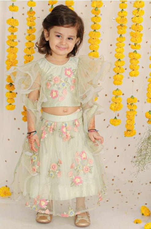 Stunning Sequin Thread And Pearl Embroidered Top With Lehenga And Dupatta - Kirti Agarwal