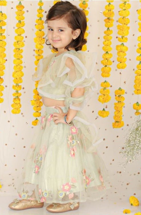 Stunning Sequin Thread And Pearl Embroidered Top With Lehenga And Dupatta - Kirti Agarwal