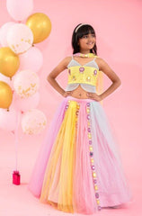 Stylish Mirror Work Top And Lehenga - Kirti Agarwal