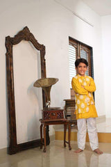 Thread Embroidered Asymmetric Jacket With Kurta And Pyjama - Kirti Agarwal