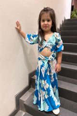 Twisted crop top with palazzo - Kirti Agarwal