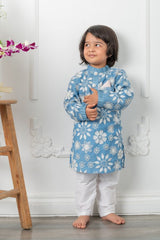 White embroidered kurta with Pyjama - Kirti Agarwal