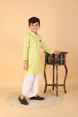 Yellow Green Kurta with Dhoti - Kirti Agarwal